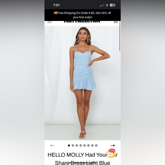 blue dress - Picture 2 of 5